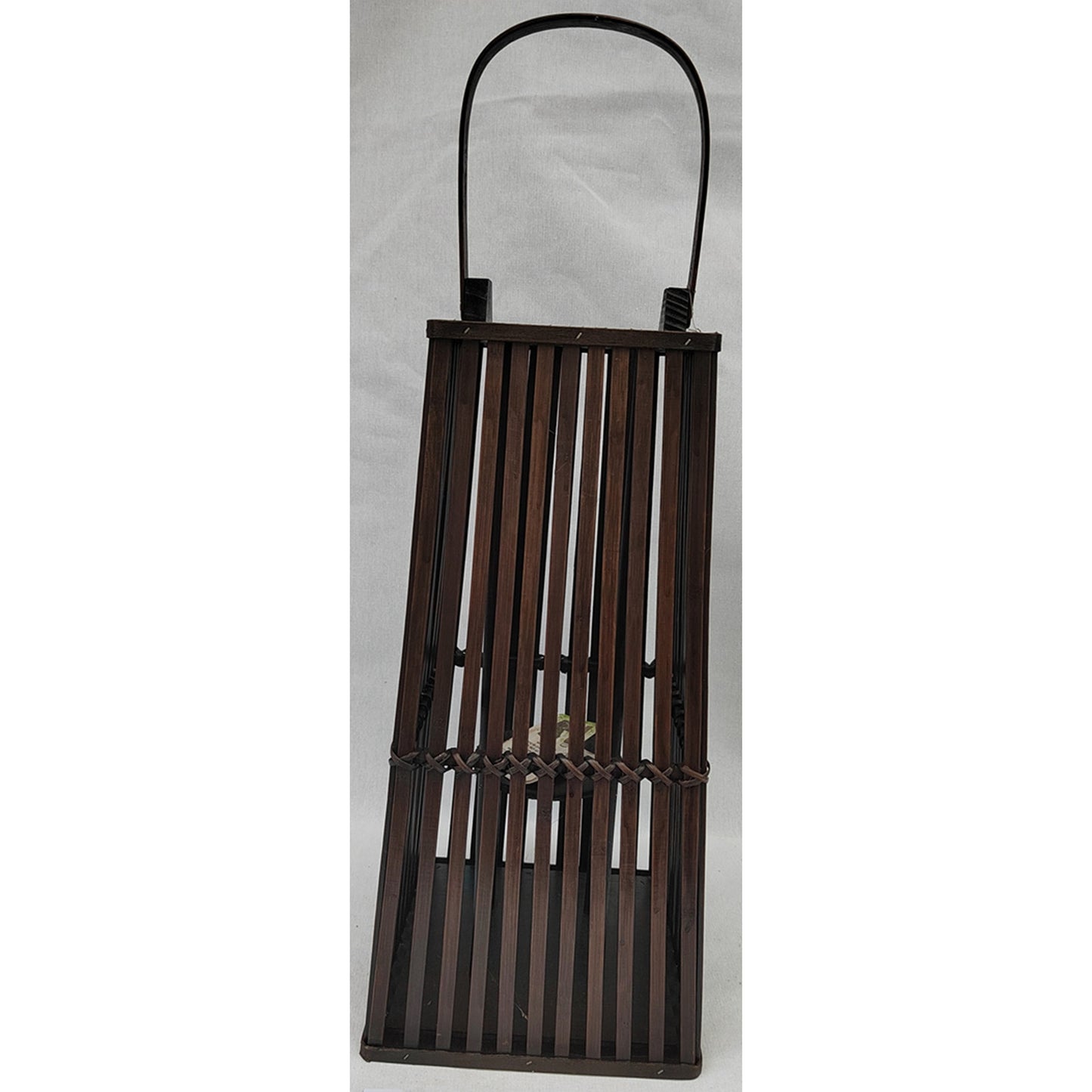 Medium Silo Wicker Lantern With Glass Holder